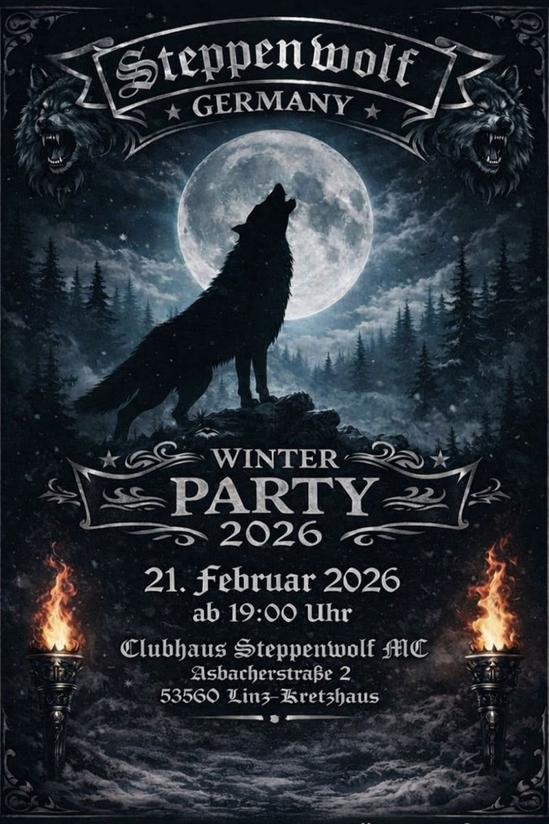 Jubiläumsparty 45 Jahre MC Steppenwolf am 14.07.2025