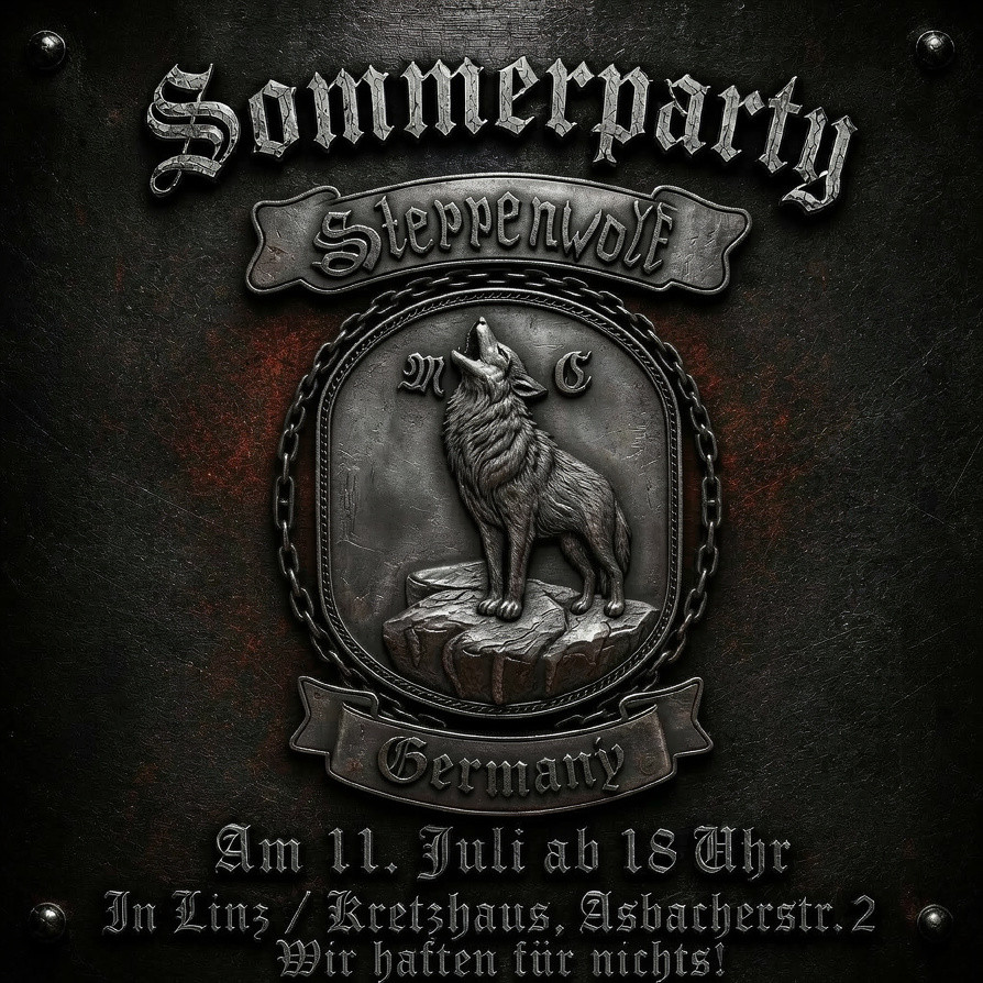 Jubiläumsparty 45 Jahre MC Steppenwolf am 14.07.2025